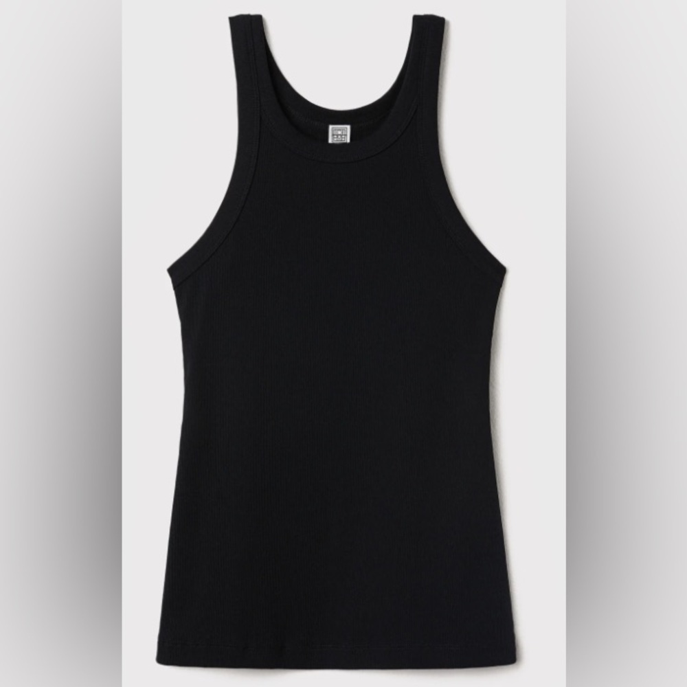 TOTEME curved rib tank - black - size medium
